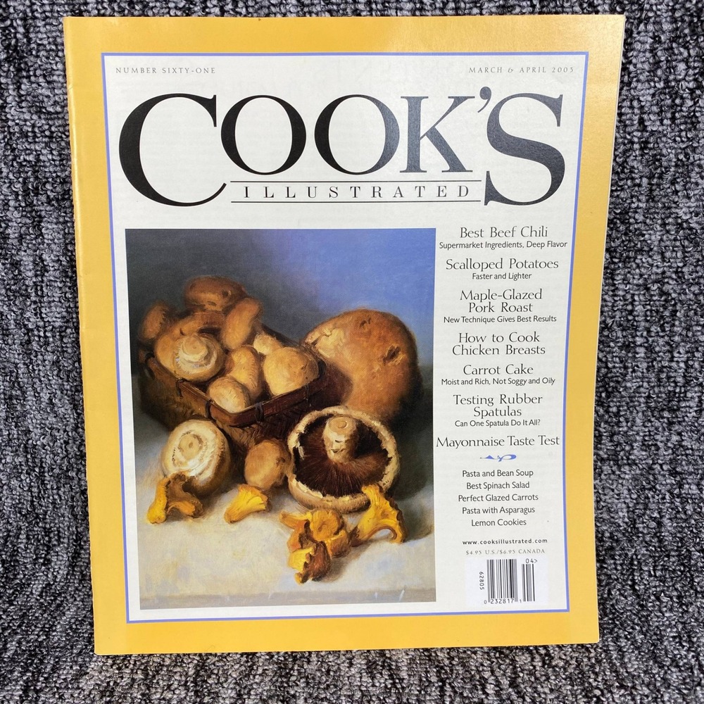 Cooks Illustrated Magazine March April 2003 Number 61 Yellow Mushroom Cover